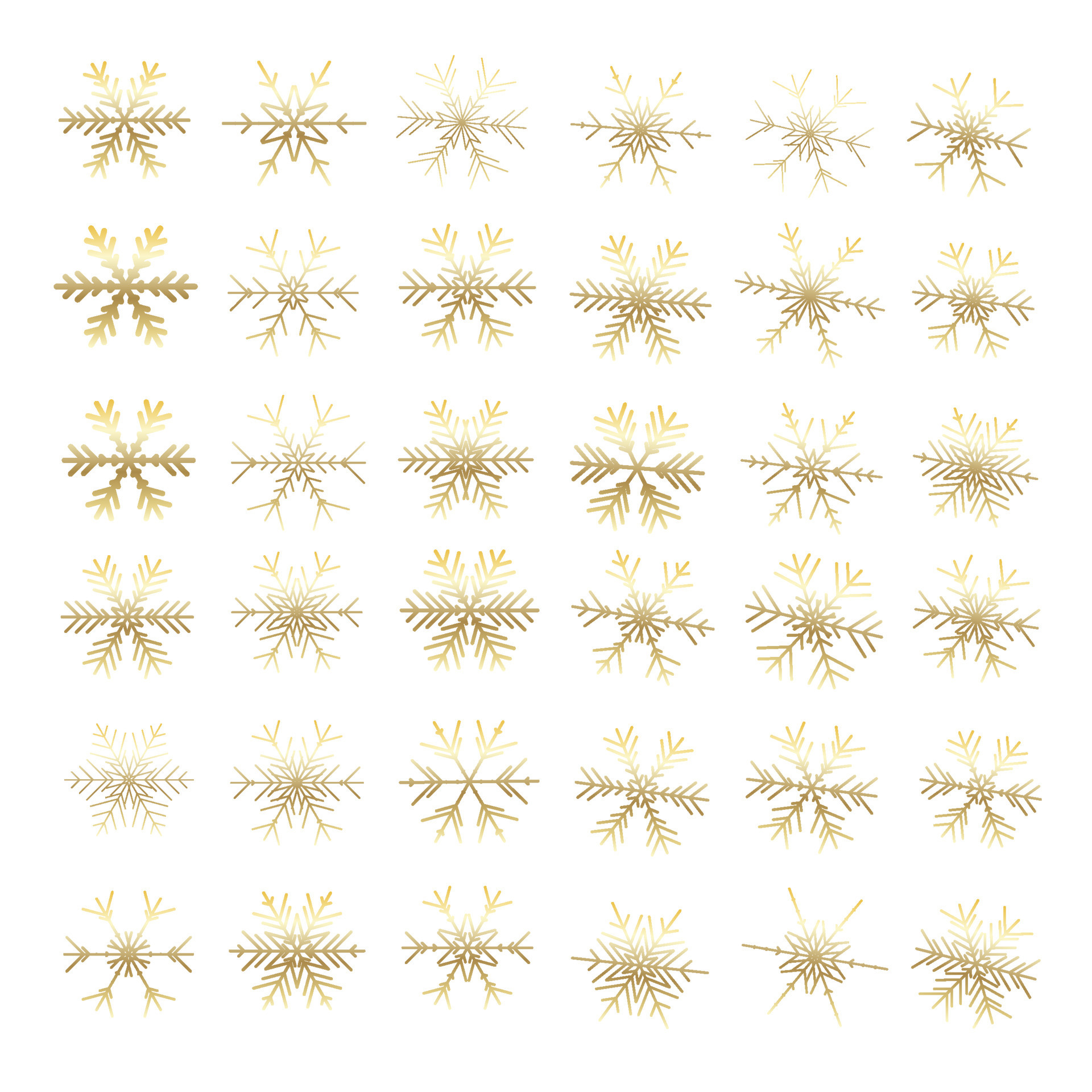 Vector set of different snowflakes 12992062 Vector Art at Vecteezy