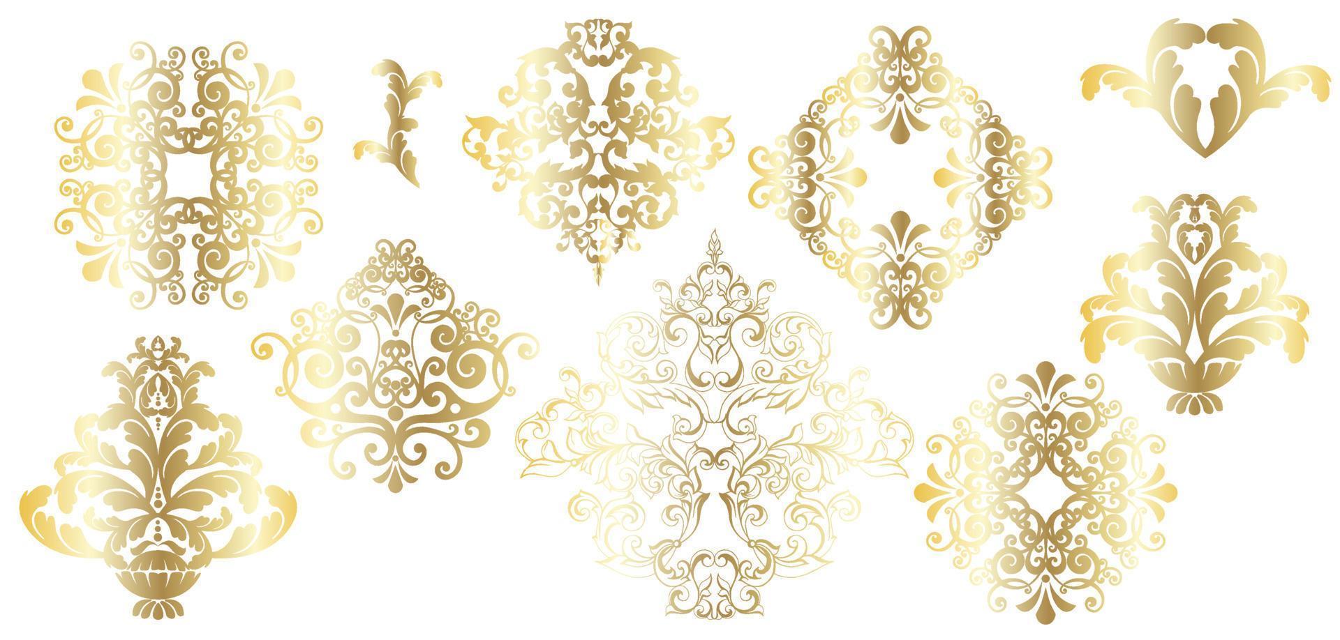 Vector damask vintage baroque scroll ornament swirl. Victorian monogram heraldic shield swirl. Retro floral leaf pattern border foliage antique  acanthus calligraphy engraved tattoo. Seamless pattern