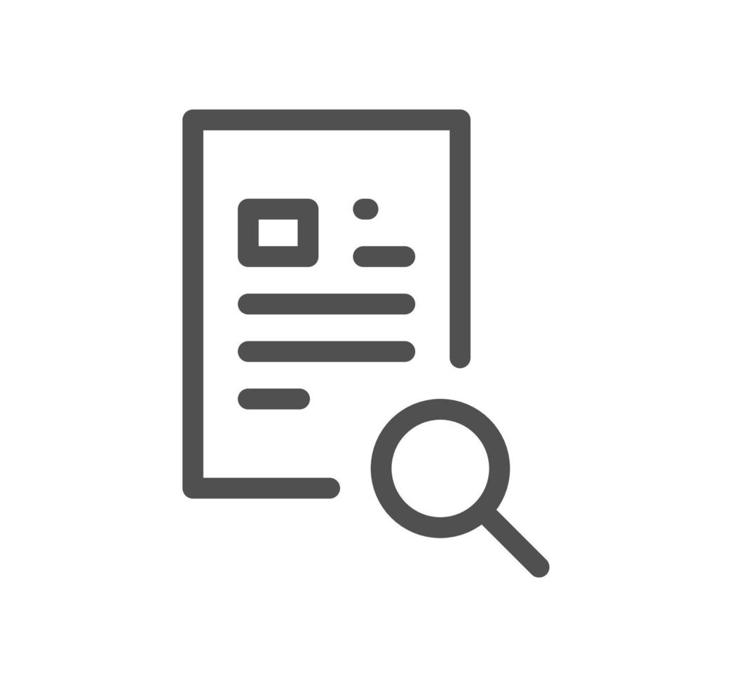 Document icon outline and linear vector. vector