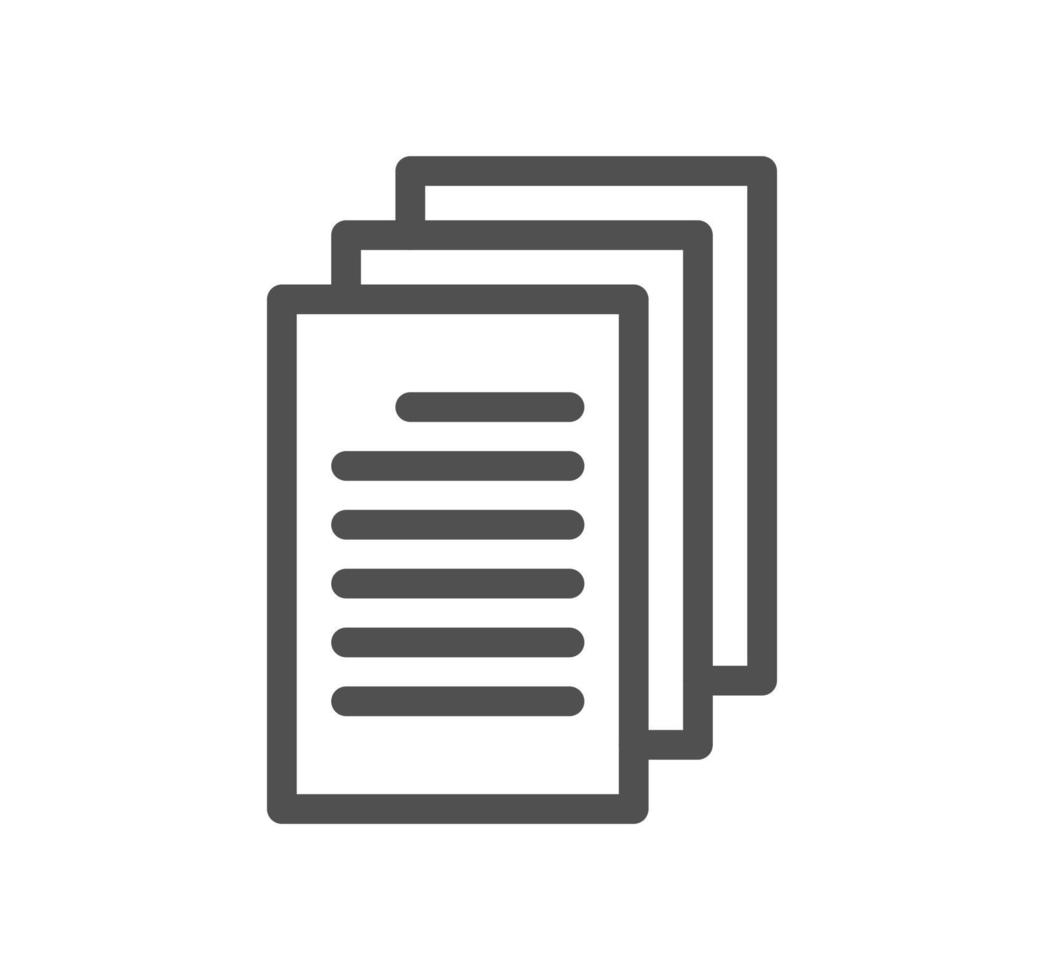 Document icon outline and linear vector. vector