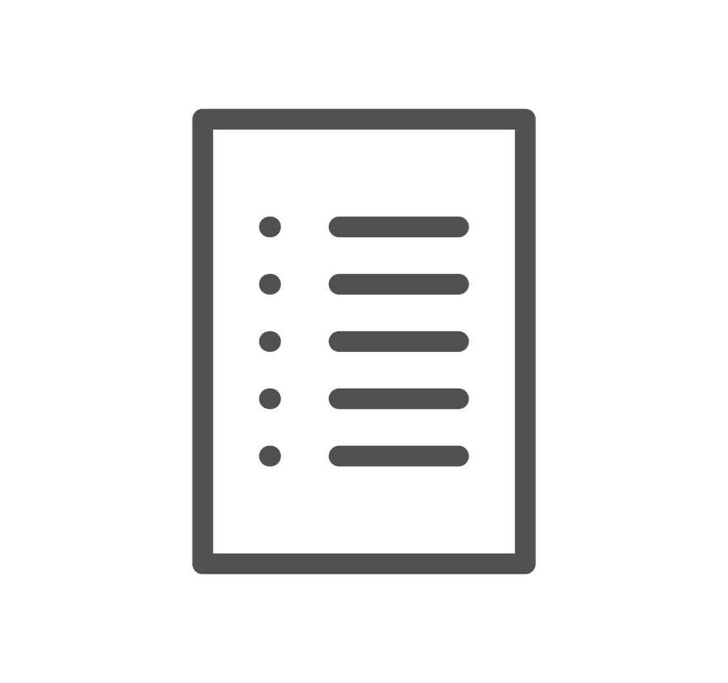 Document icon outline and linear vector. vector