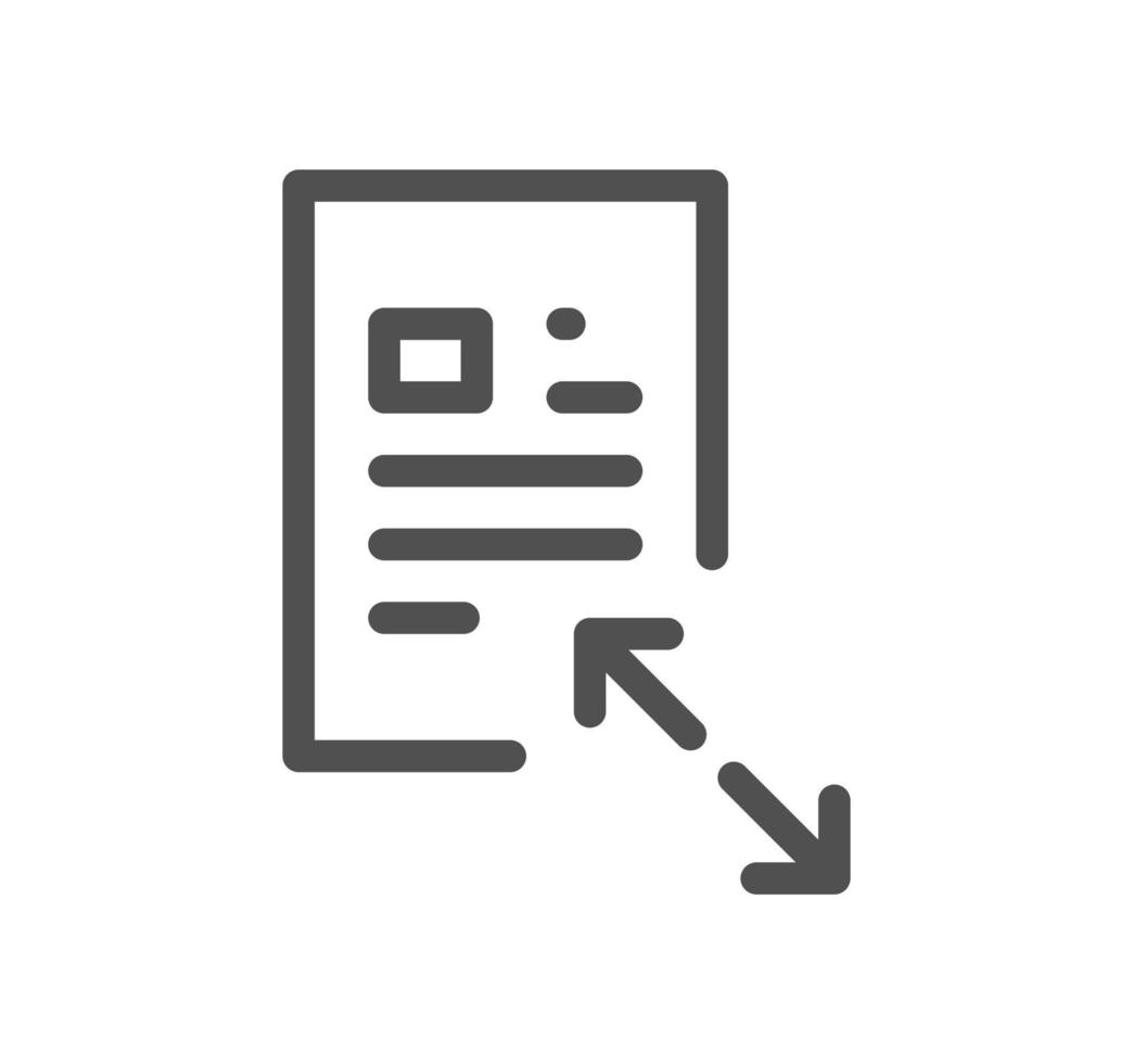 Document icon outline and linear vector. vector