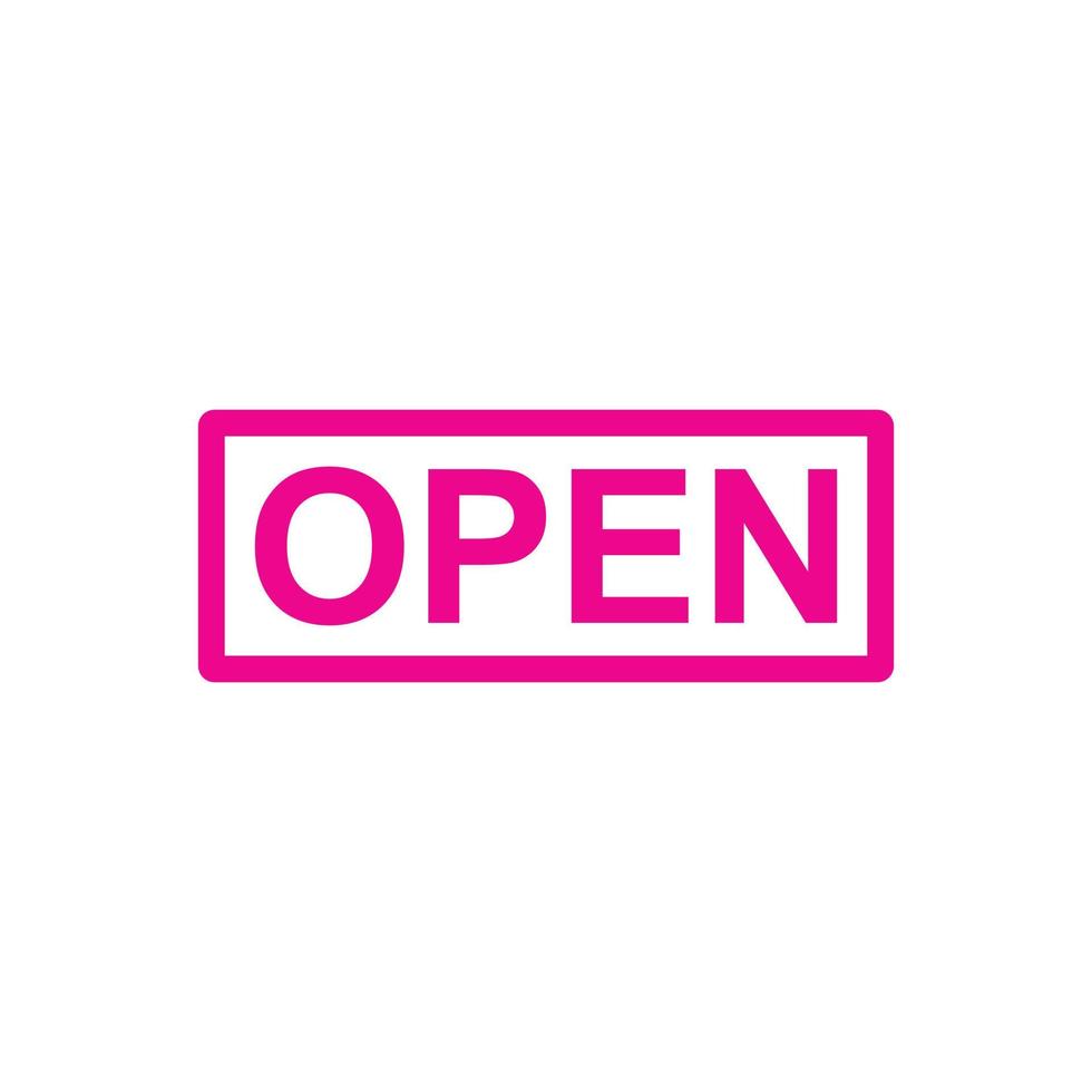 eps10 vector rosa icono de sello de goma abierto aislado sobre fondo blanco. sello de goma abierto o símbolo de sello en un estilo moderno y sencillo para el diseño de su sitio web, logotipo y aplicación móvil