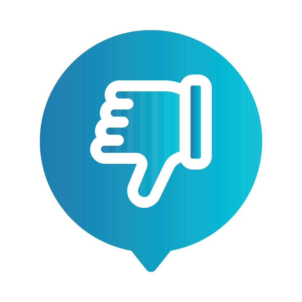Flat illustration on a theme dislike vector