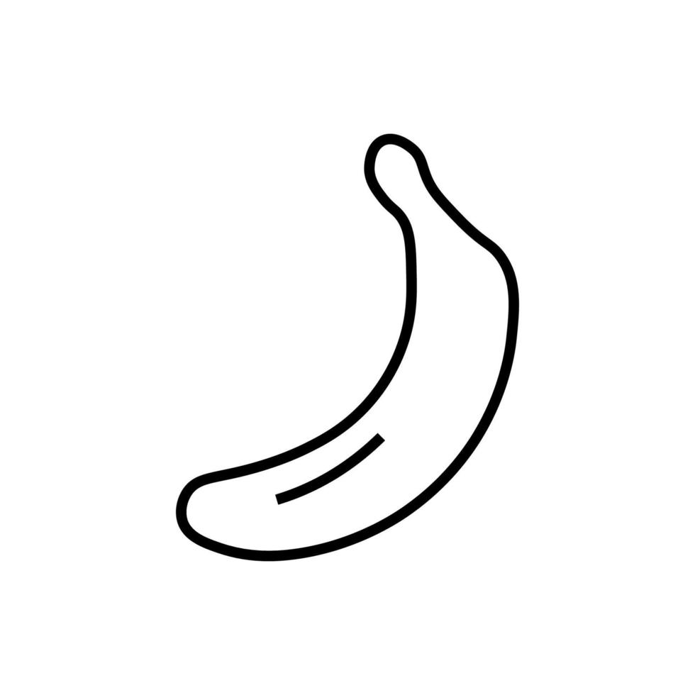 pictograma aislado de vector simple dibujado con línea delgada negra. trazo editable para sitios web, anuncios, tiendas, tiendas. icono de línea vectorial de plátano