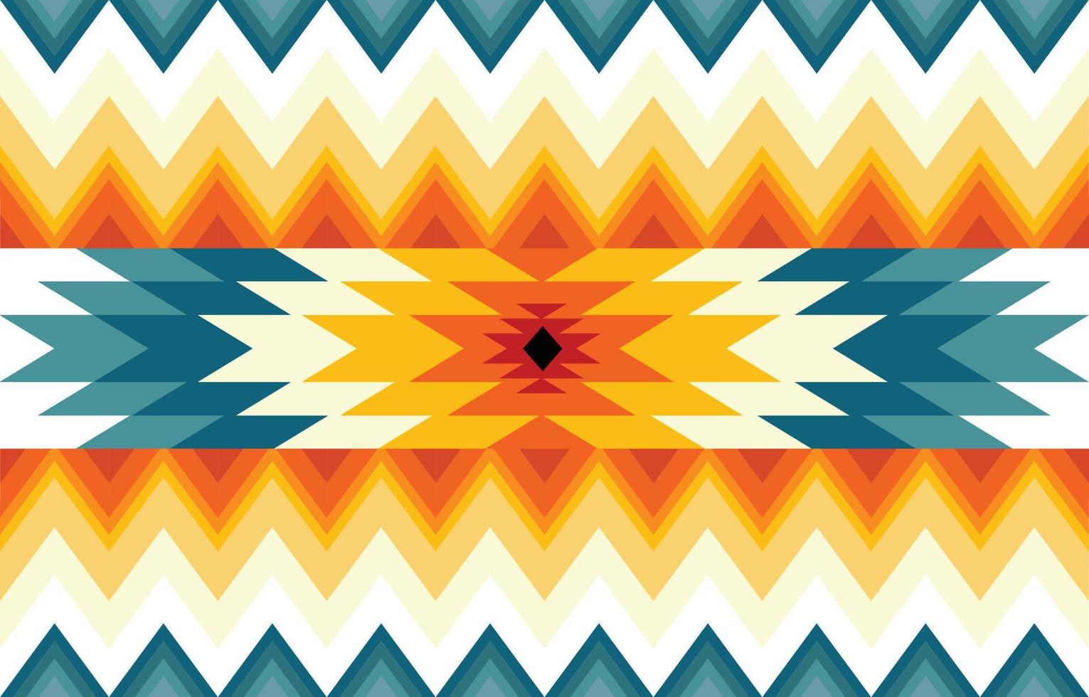 vector patrón étnico sin fisuras. indio americano navajo, estilo motivo. diseño para fondo, alfombra, papel pintado, ropa, telón de fondo, envoltura, batik, tela, ilustración vectorial. estilo de bordado