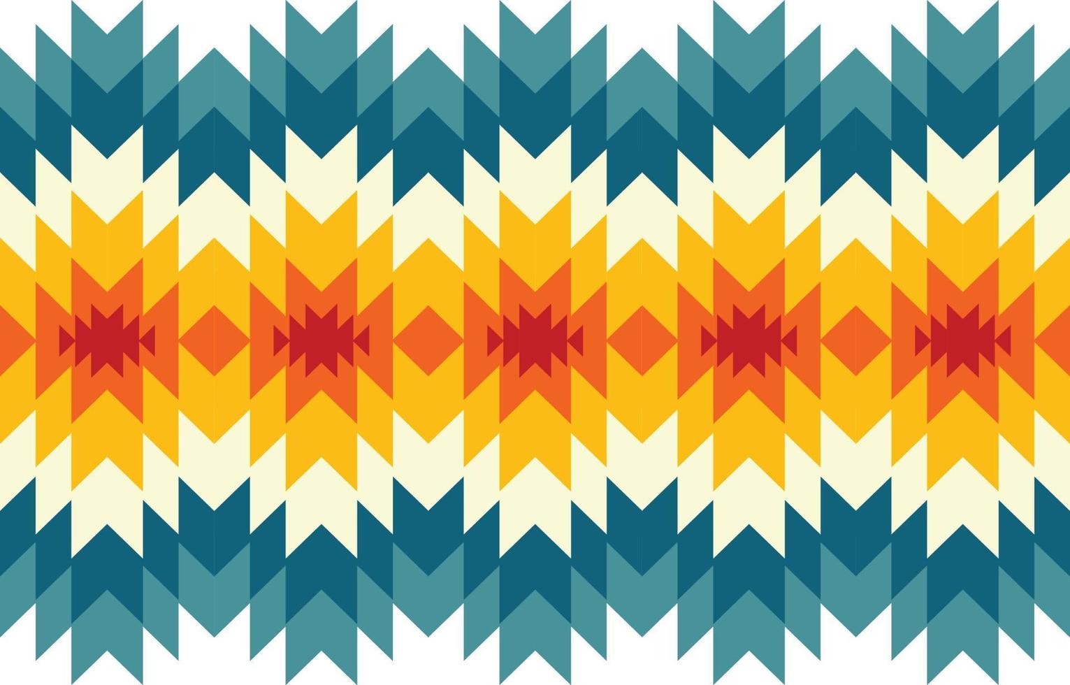 Vector seamless ethnic pattern. American indian navajo, motif style. Design for background, carpet, wallpaper, clothing, backdrop, wrapping, Batik, fabric, Vector illustration. embroidery style.