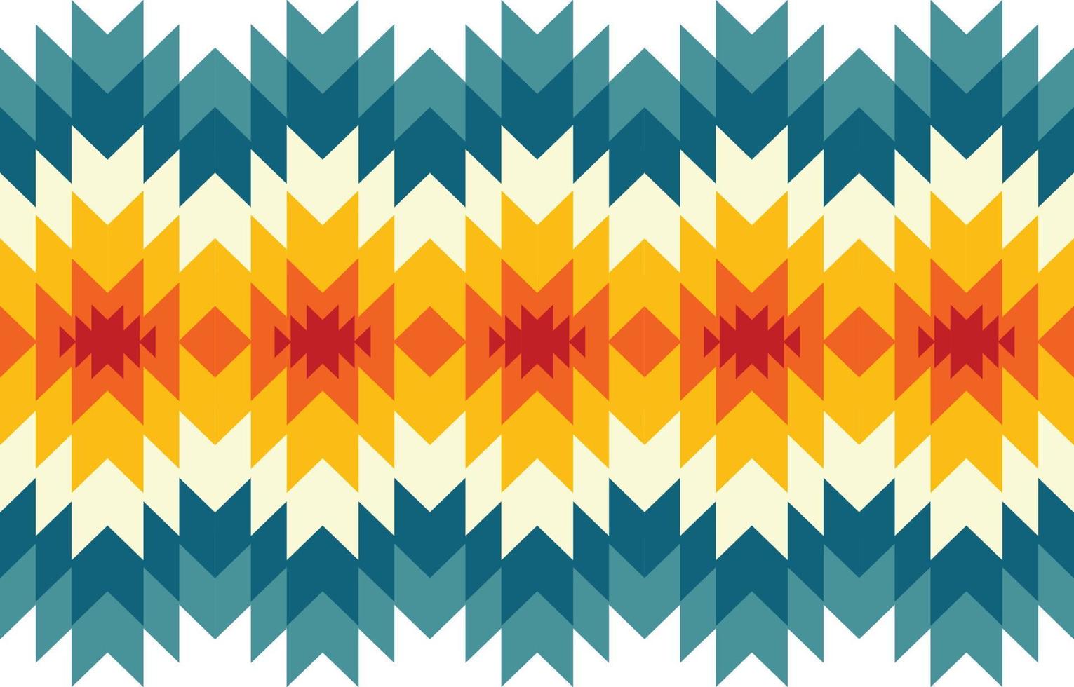 Vector seamless ethnic pattern. American indian navajo, motif style. Design for background, carpet, wallpaper, clothing, backdrop, wrapping, Batik, fabric, Vector illustration. embroidery style.