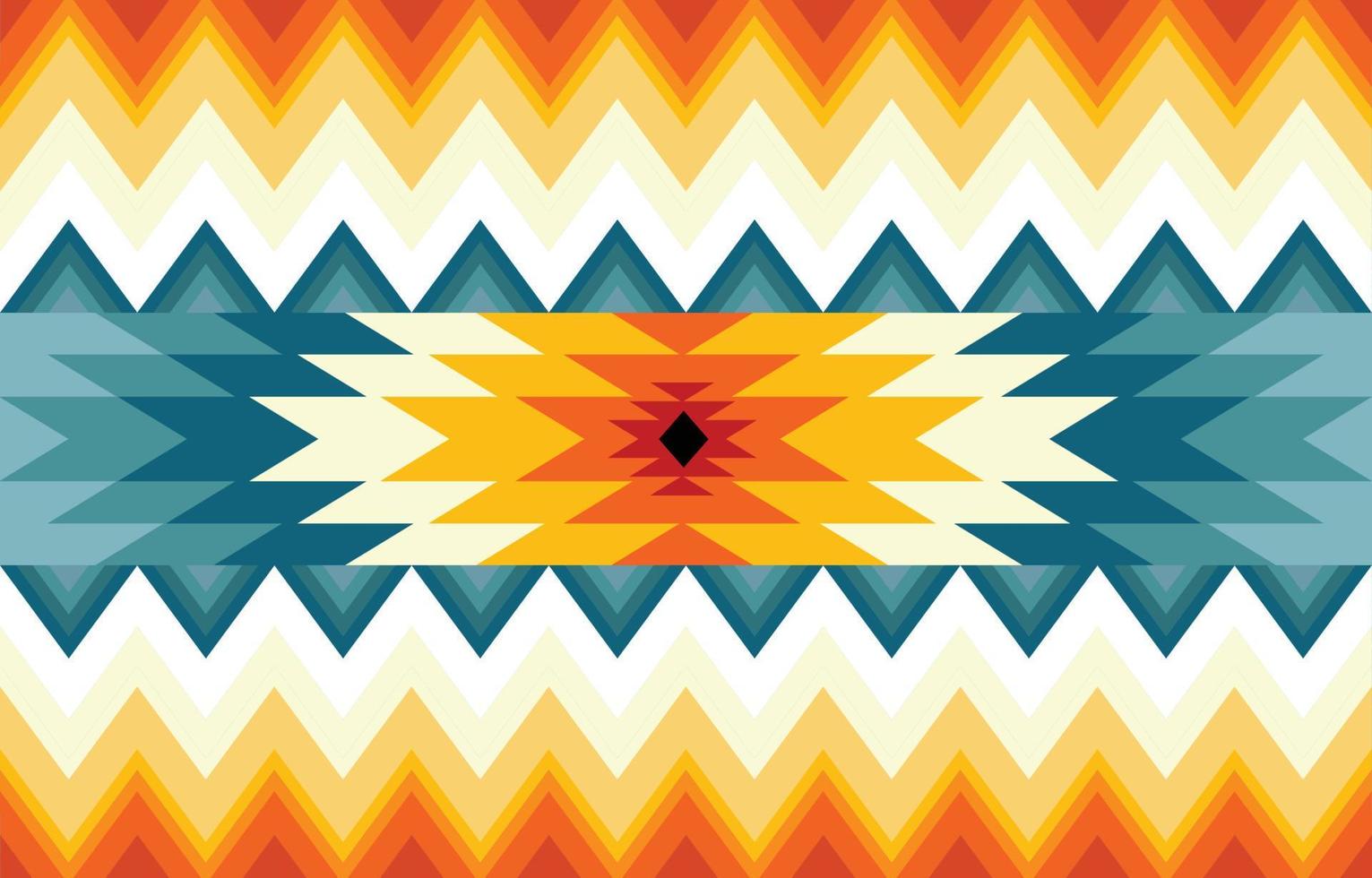 vector patrón étnico sin fisuras. indio americano navajo, estilo motivo. diseño para fondo, alfombra, papel pintado, ropa, telón de fondo, envoltura, batik, tela, ilustración vectorial. estilo de bordado