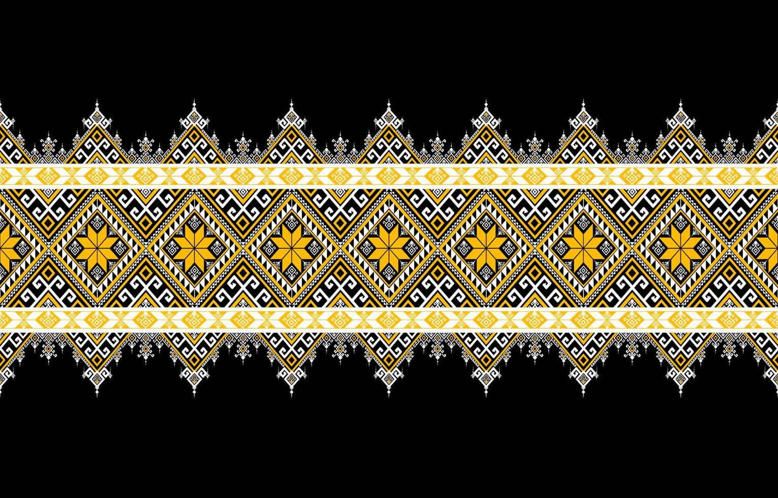 Geometric ethnic oriental seamless pattern traditional Design for background, carpet, wallpaper, clothing, wrapping, Batik, home decoration, fabric pattern, embroidery style. Vector illustration.