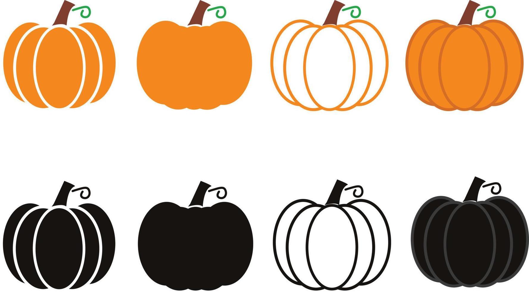 Pumpkin icon on white background. Pumpkin squash for Halloween. Thanksgiving sign. flat style. vector