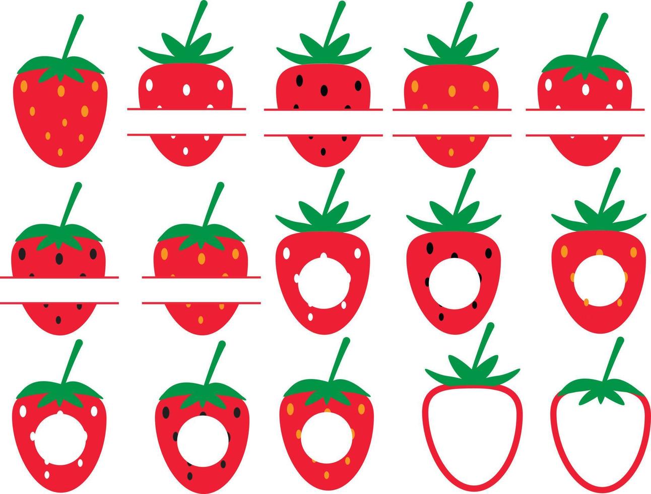 Red strawberry icon on white background. Strawberry sign. Strawberry monogram. flat style. vector