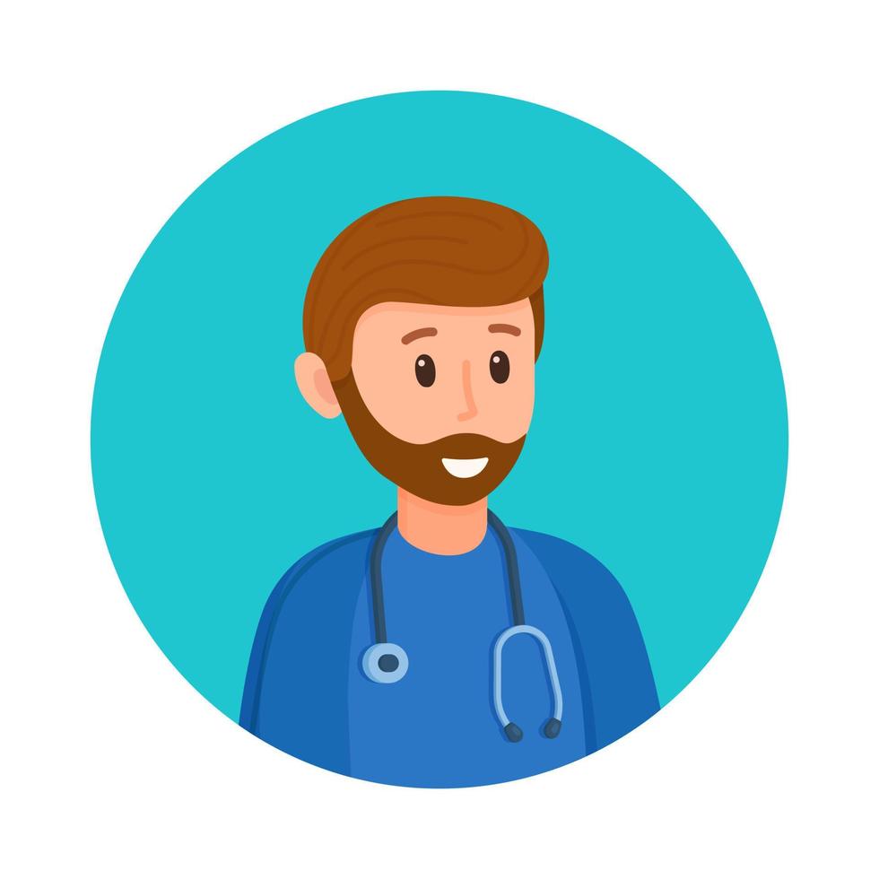 ilustración vectorial médico avatar. médico, salud, icono médico. vector