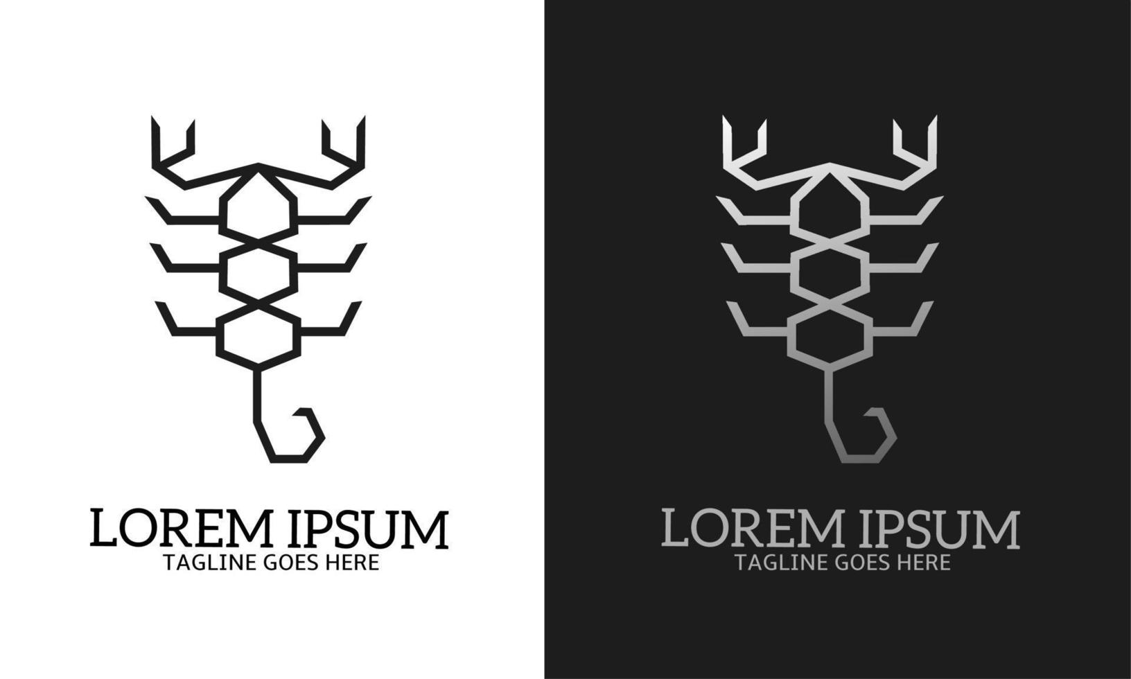 Illustration vector graphic of template logo scorpion minimalist