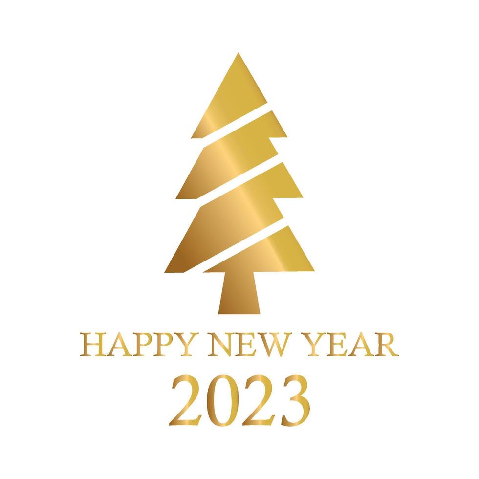 Abstract Christmas tree, holiday symbol christmas, new year 2023 - Vector