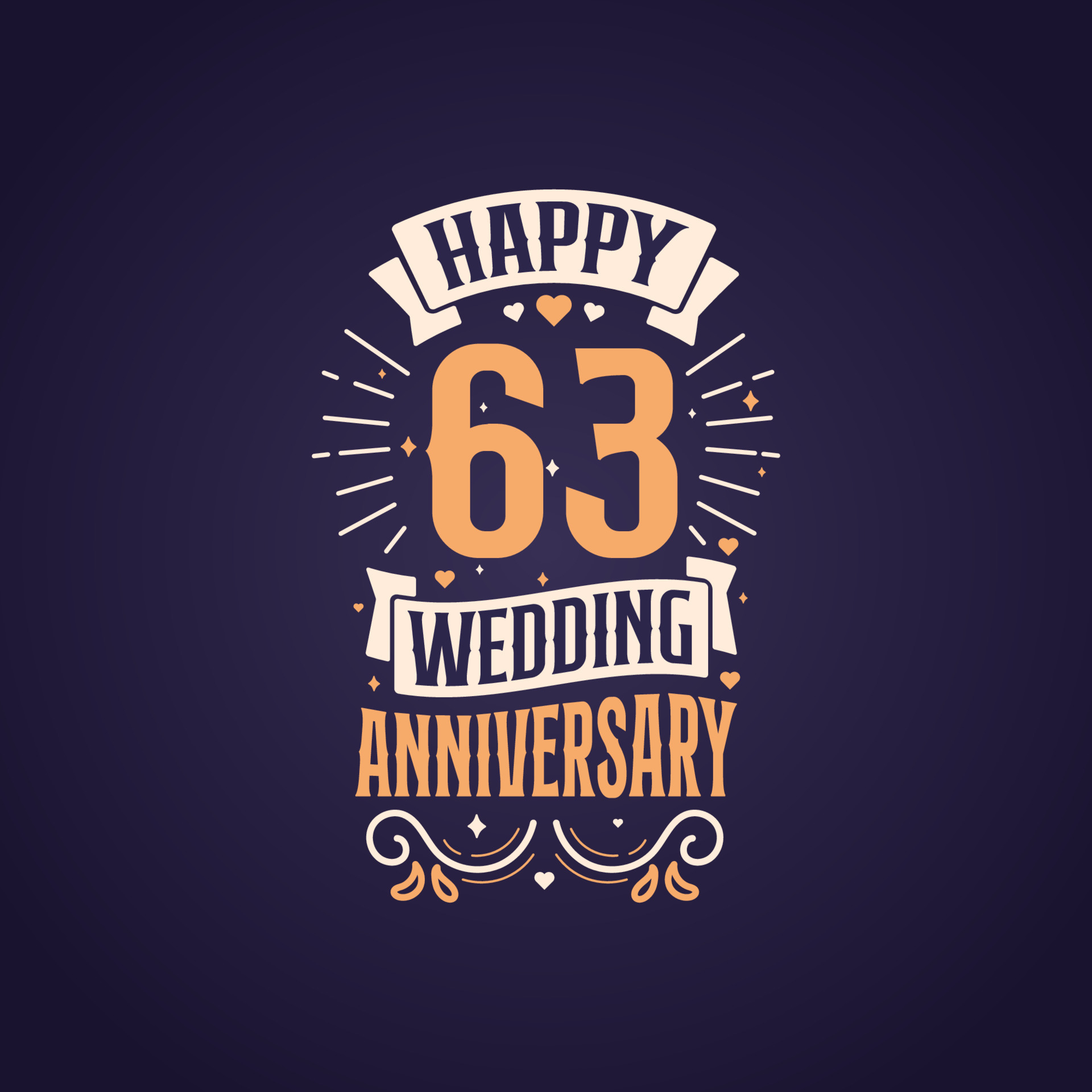Happy 63rd Wedding Anniversary Quote Lettering Design 63 Years happy-63rd-wedding-anniversary-quote-lettering-design-63-years