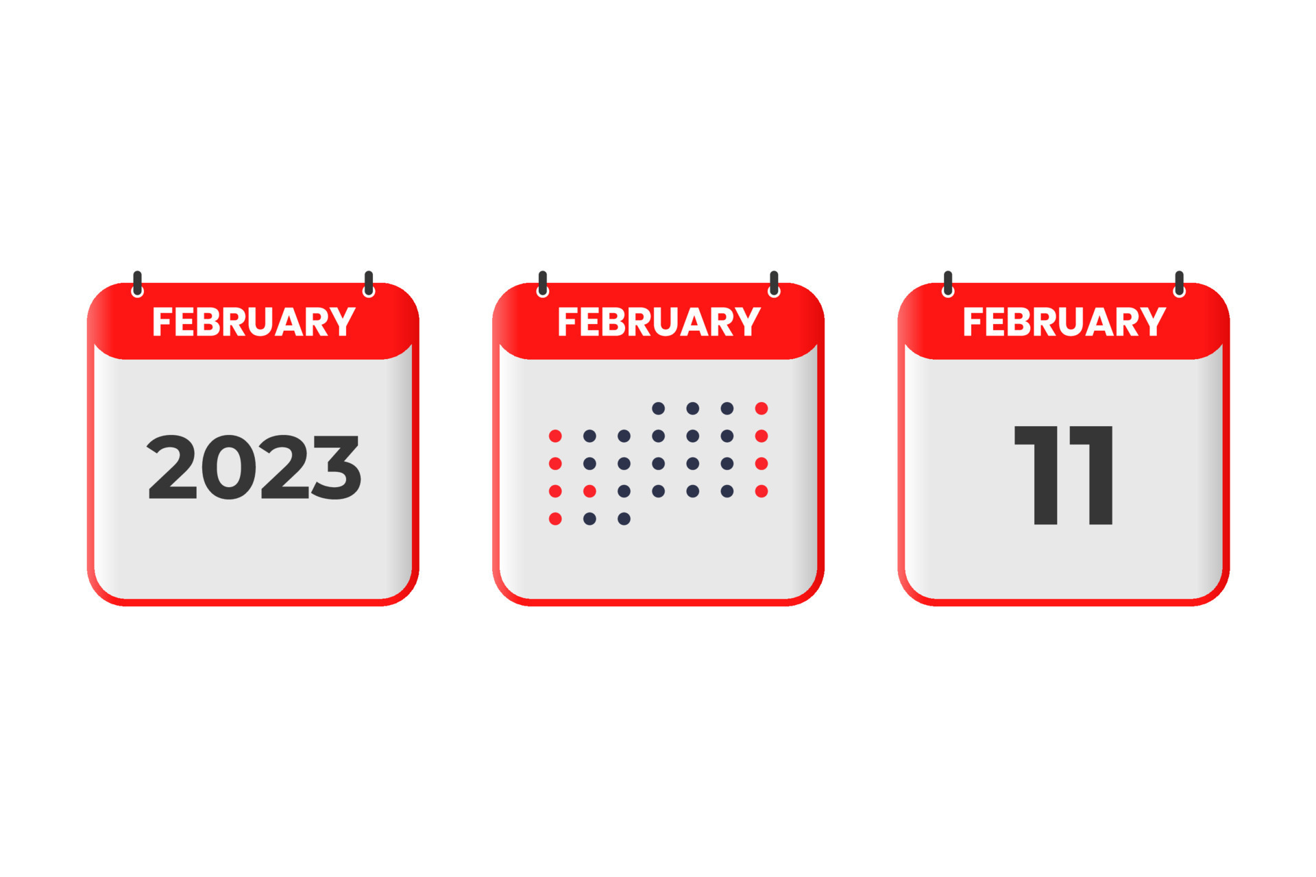February 11 calendar design icon. 2023 calendar schedule, appointment, important date concept