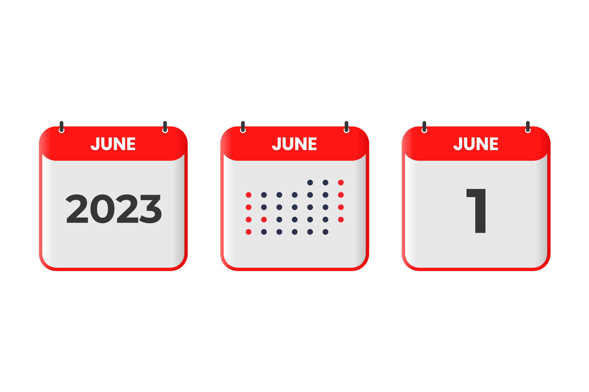 June 1 calendar design icon 2023 calendar schedule appointment