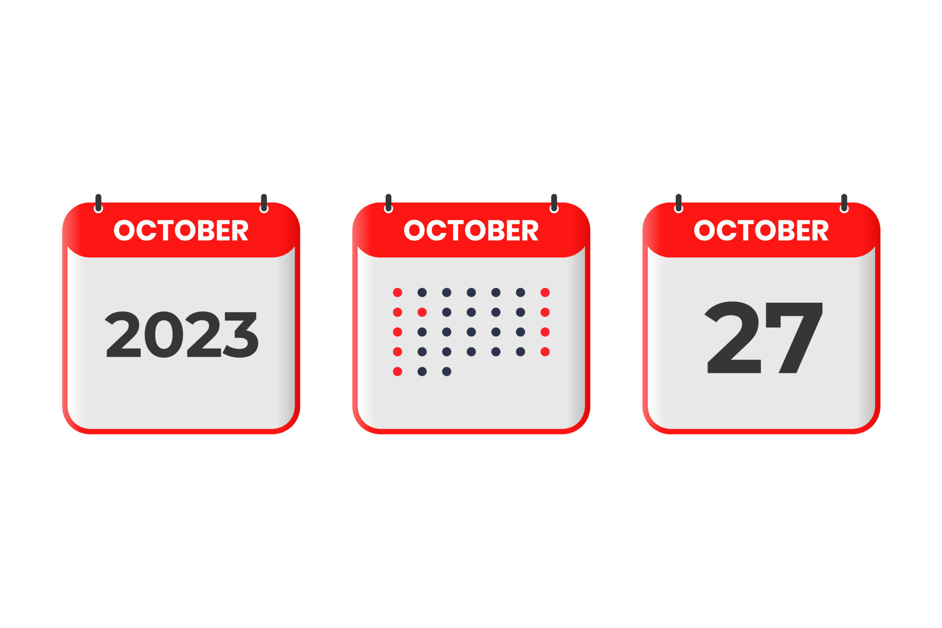 October 27 Calendar Design Icon 2023 Calendar Schedule Appointment 