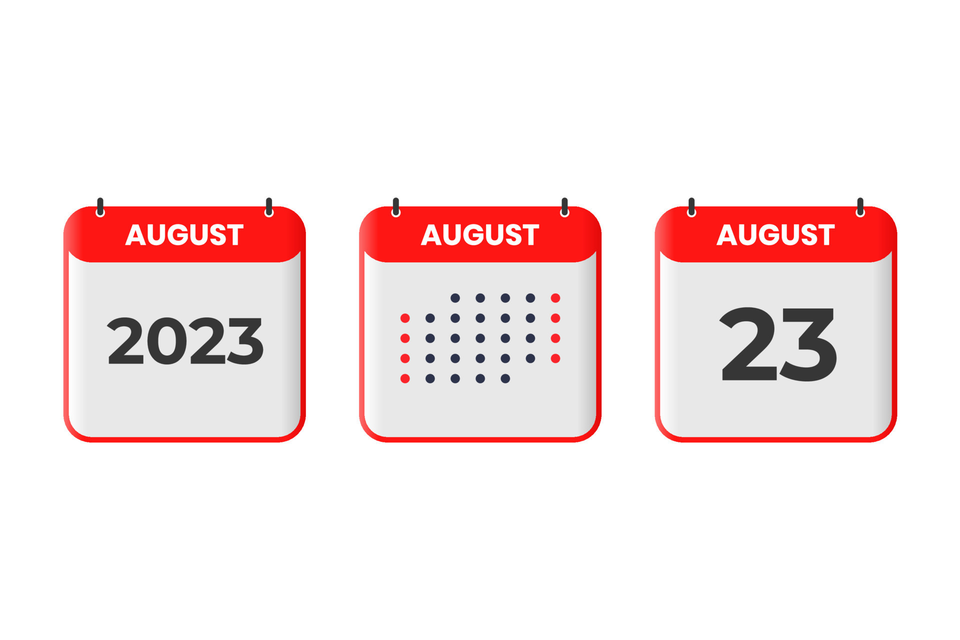 August 23 calendar design icon. 2023 calendar schedule, appointment