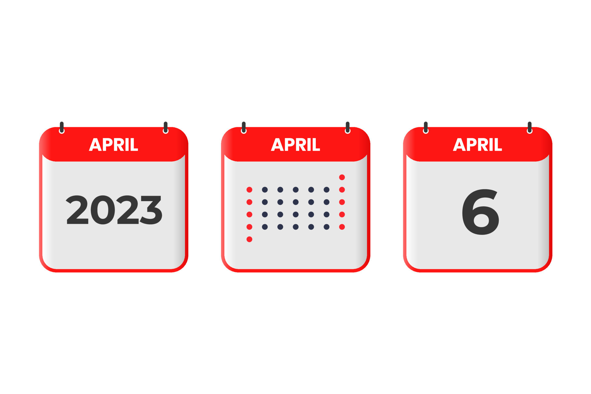 April 6 calendar design icon 2023 calendar schedule appointment April 6 calendar design icon 2023 calendar schedule appointment