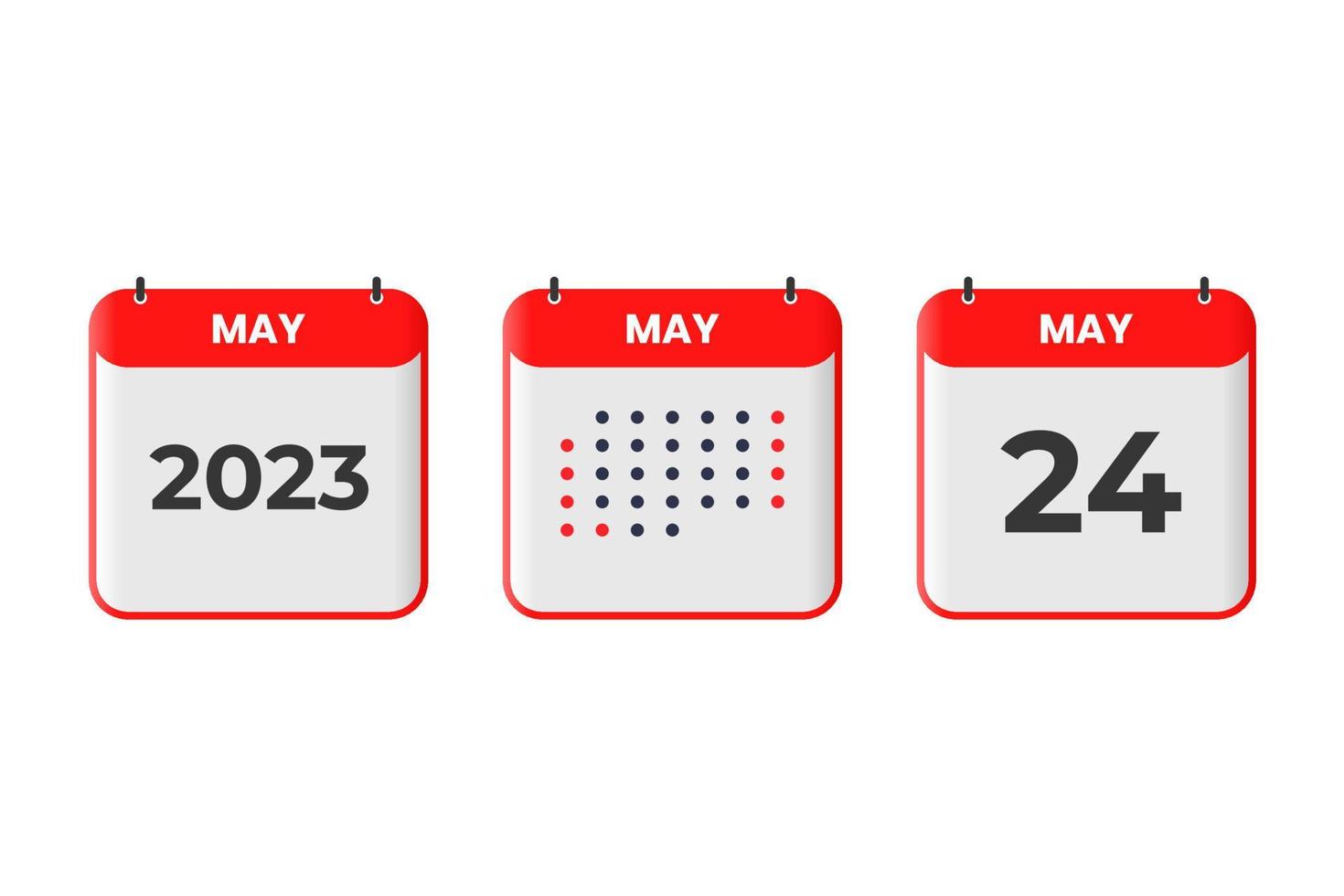 May 24 calendar design icon. 2023 calendar schedule, appointment, important date concept vector