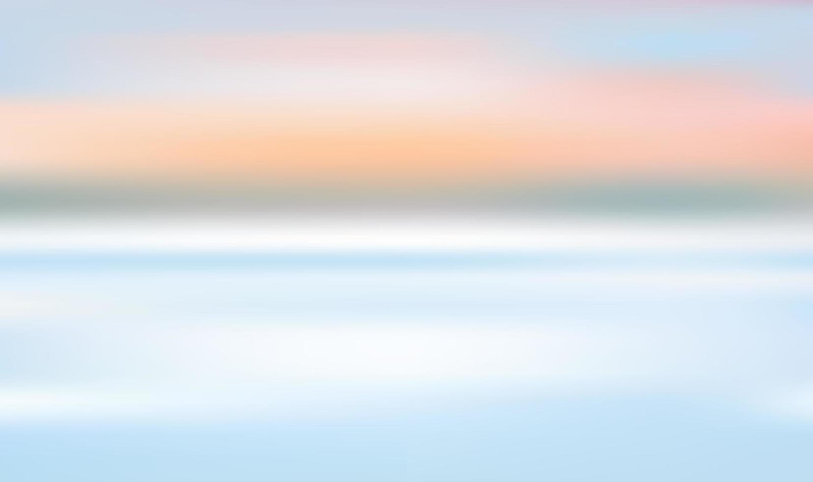 Motion blurs tropical sunset beach with a background of abstract ocean waves bokeh sunlight. summer vacation and business travel concept. Antique tone color filter style vector