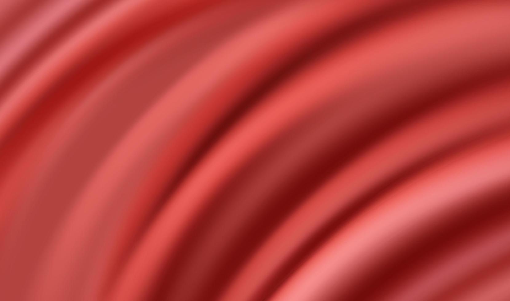 Red satin fabric against vector realistic