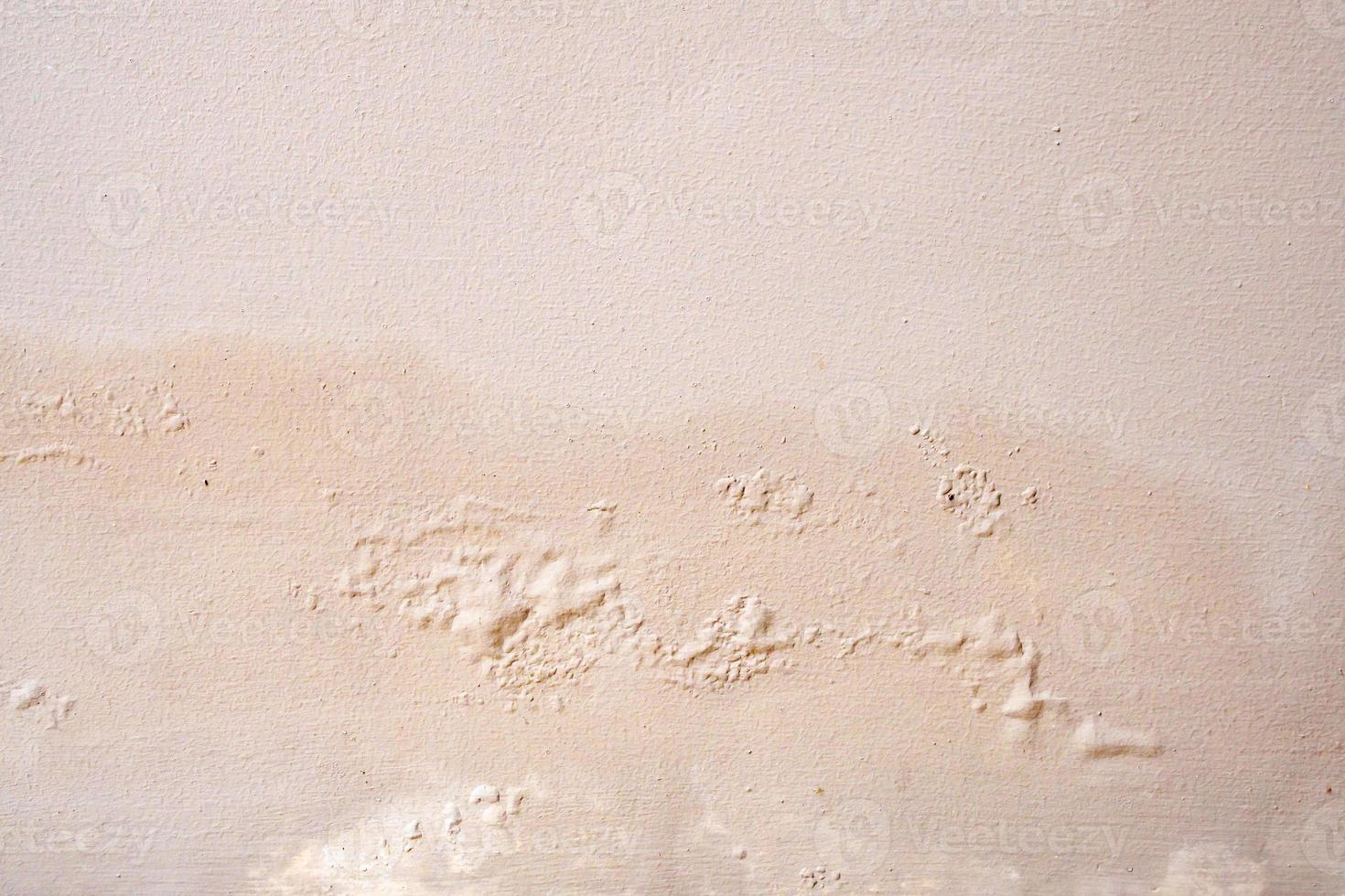 Brown wall damp damaged with peeling paint photo