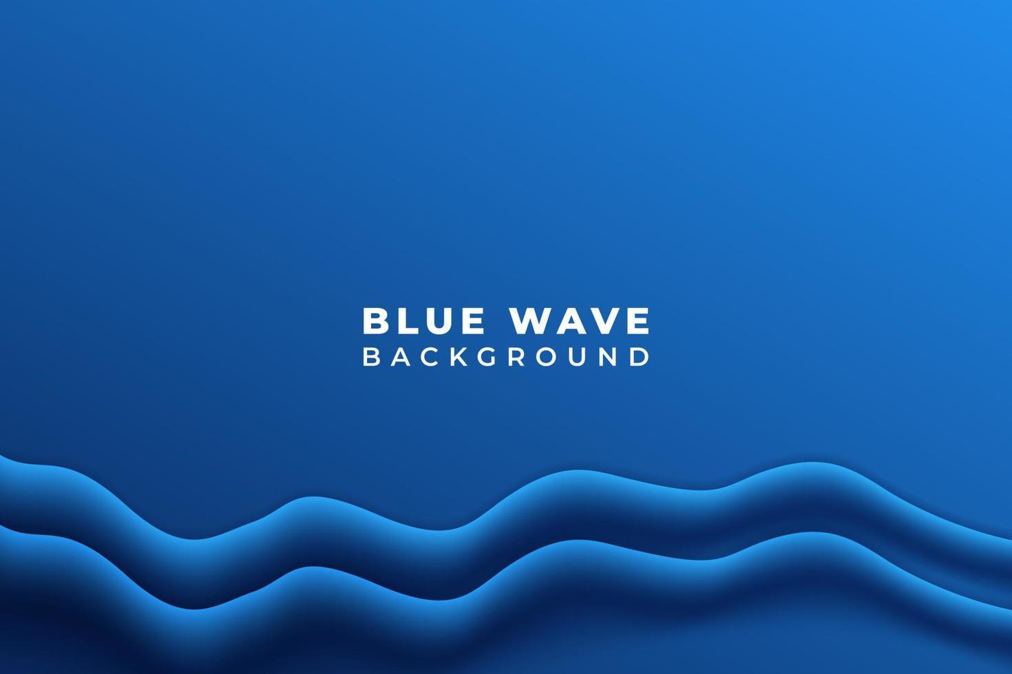 Abstract background blue wave with copy space for banner, cover, web or wallpaper. vector