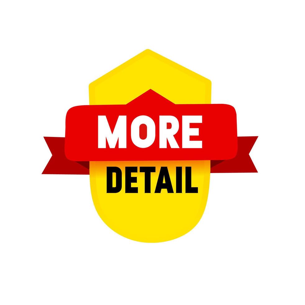More detail. Banner. flat vector design.