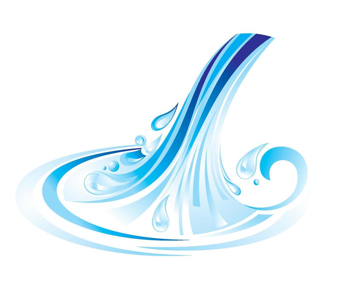 Water element.Vector background vector