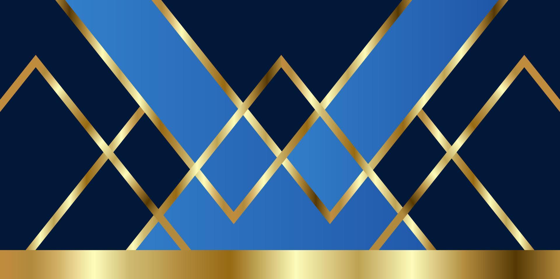 Abstract background dark blue and golden with modern concept. vector