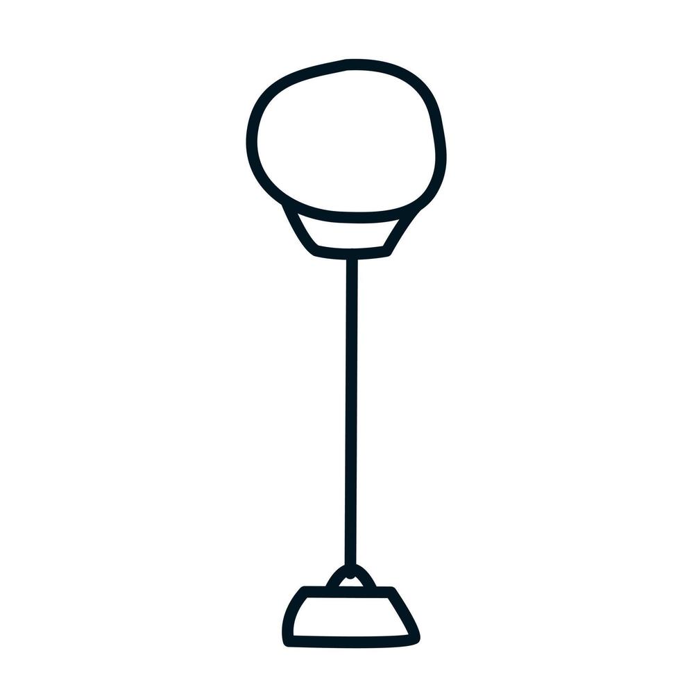 Doodle style lantern. Vector illustration of hand-drawn