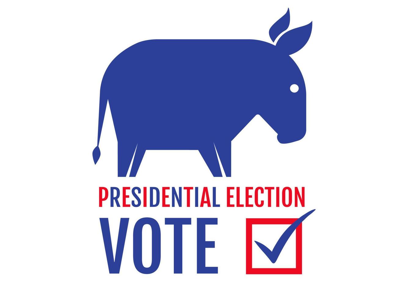 Donkey and elephant. Elections 2024 vector