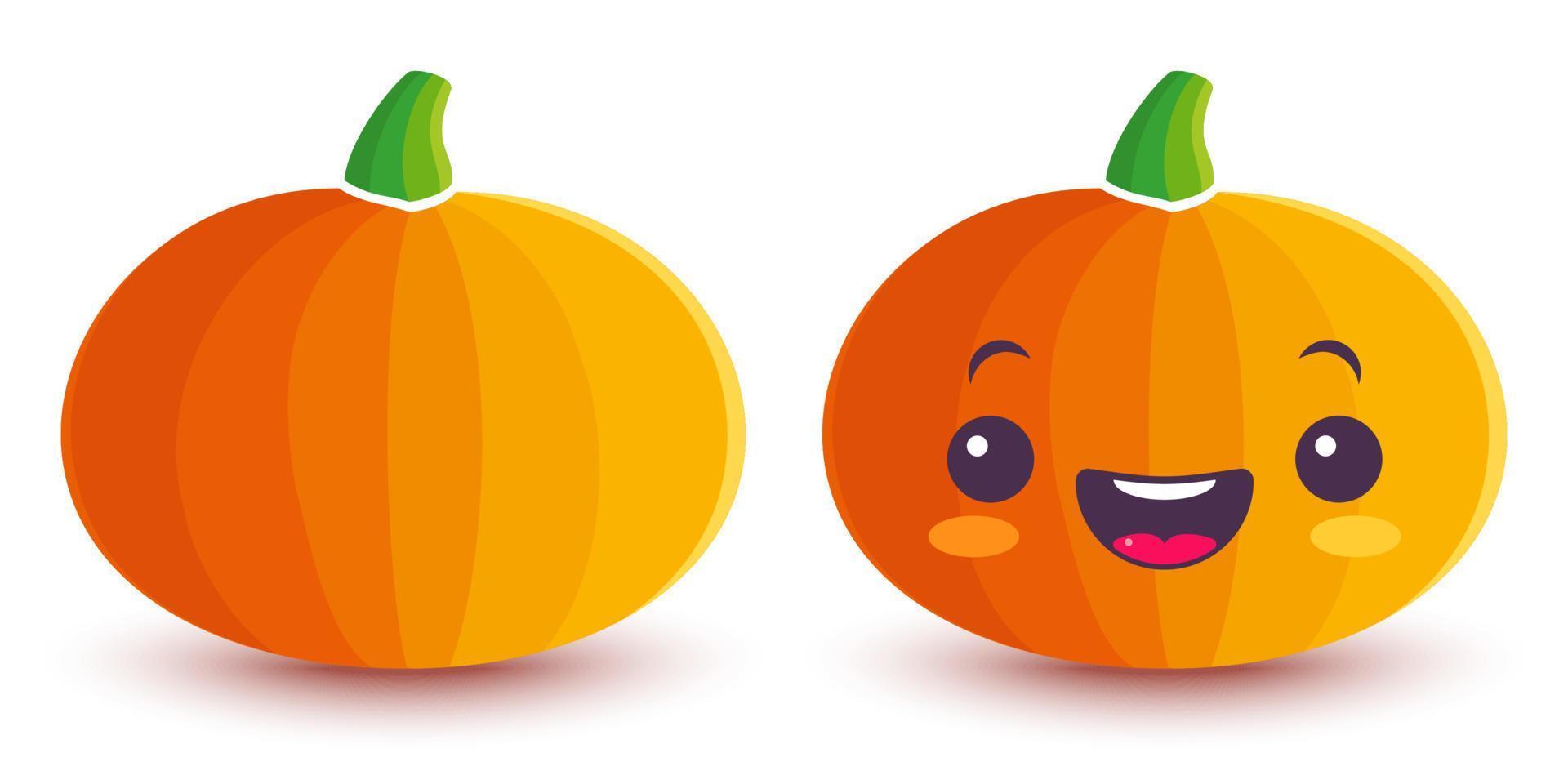 Cute pumkin in manga style. vector