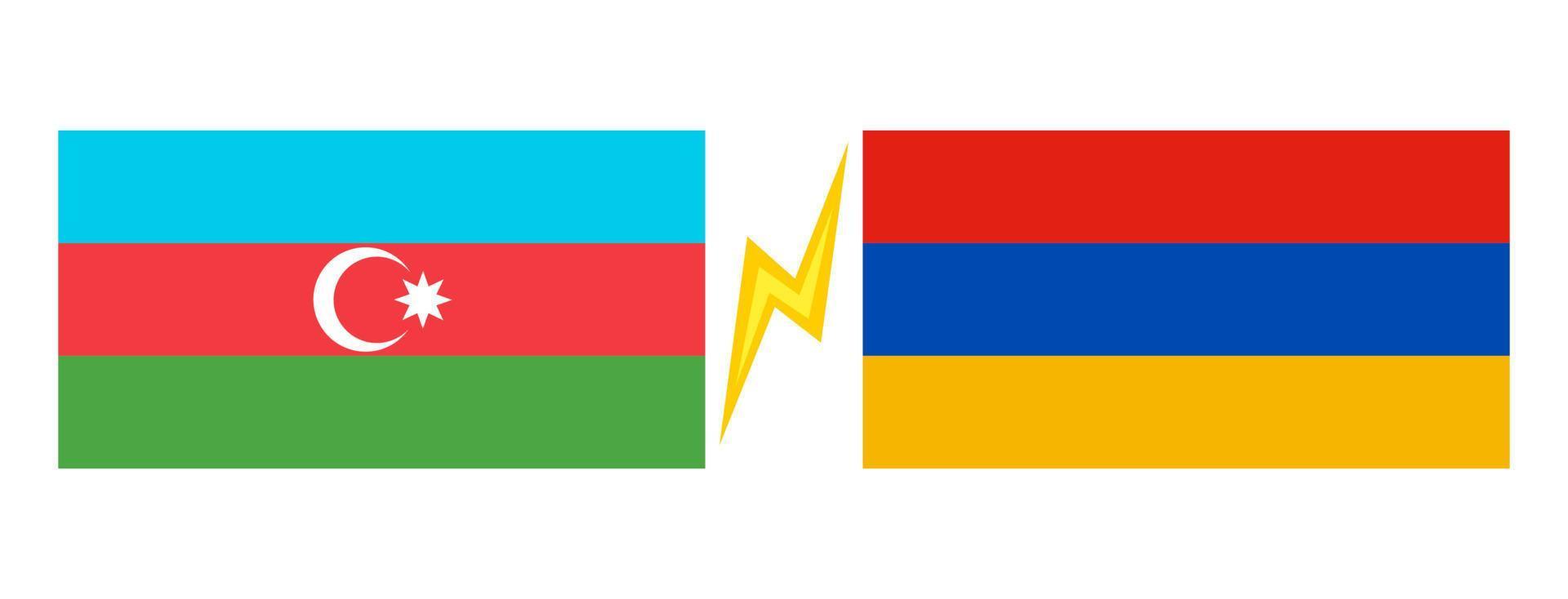Azerbaijan vs Armenia. vector