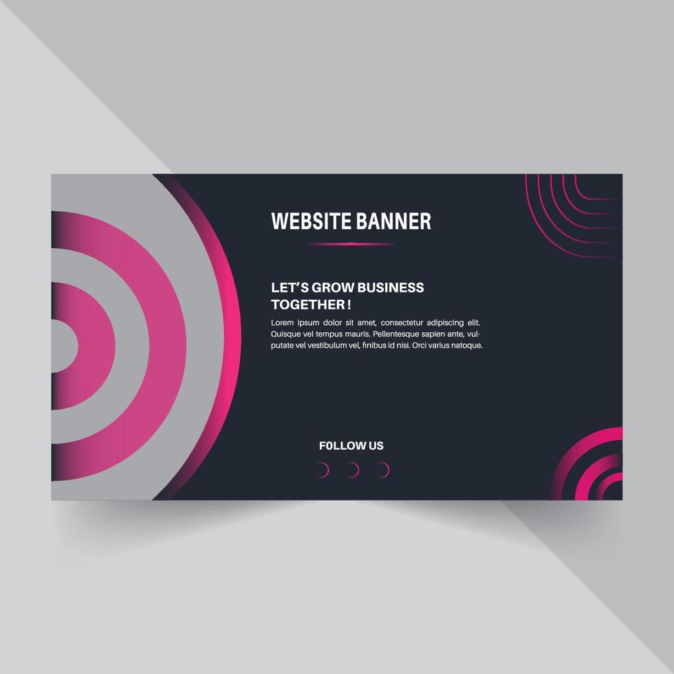 website banner design template vector