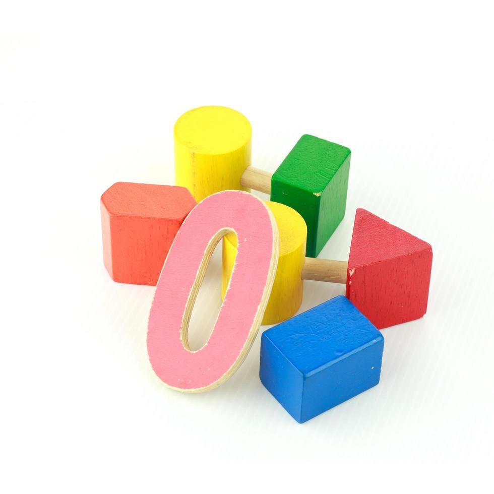 Colorful wooden toys photo