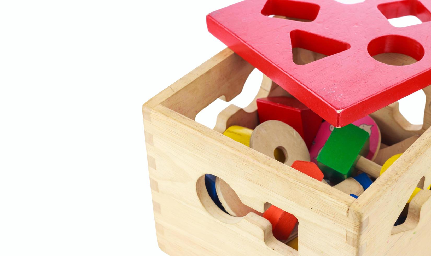 Colorful wooden toys photo