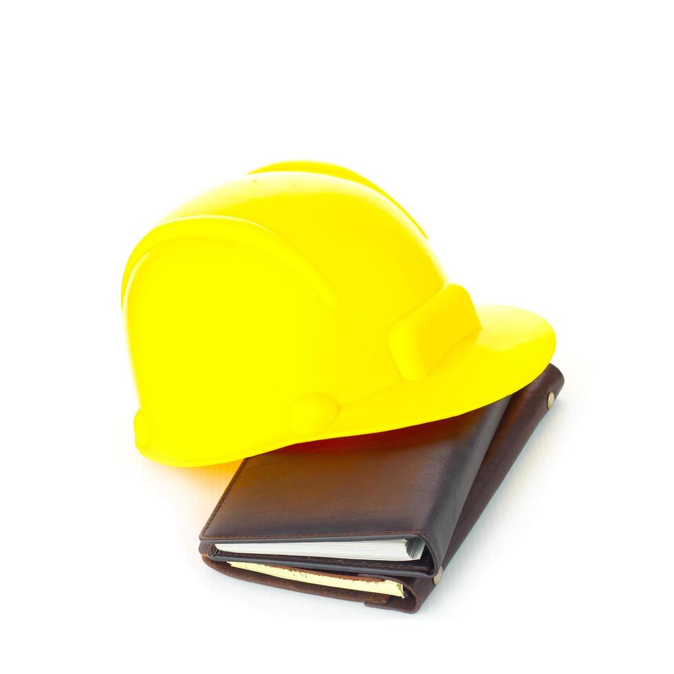 Construction industry education concept on white photo