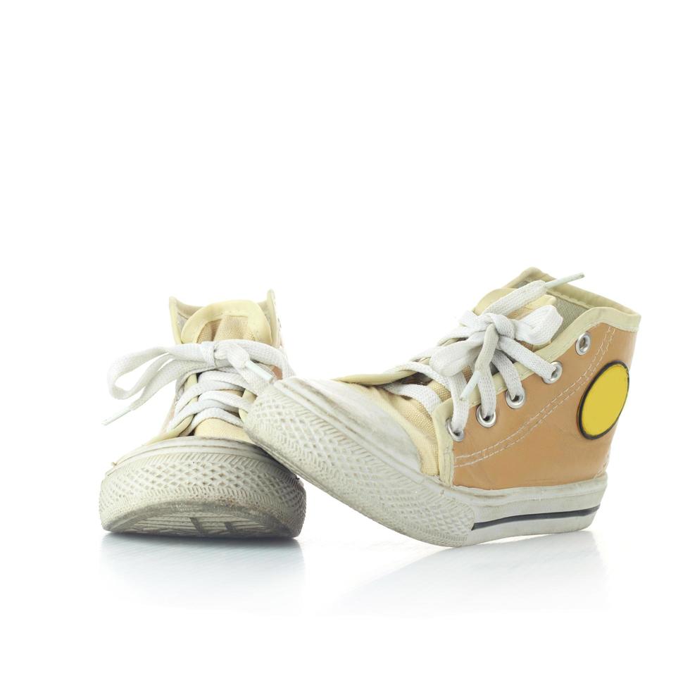 Kid shoes isolate on white photo