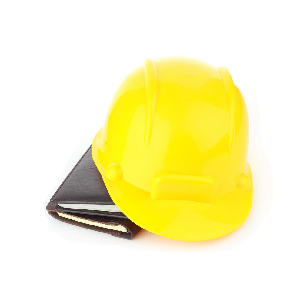 Construction industry education concept on white photo