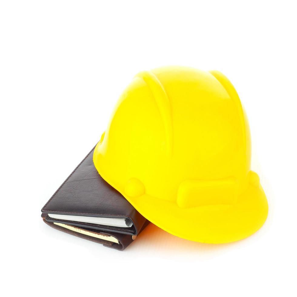 Construction industry education concept on white photo