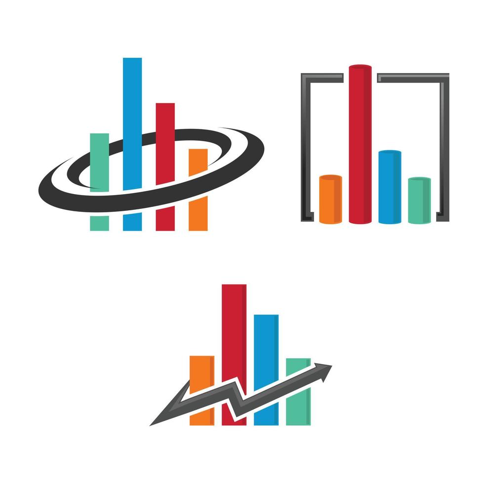 Set of business finance logo vector