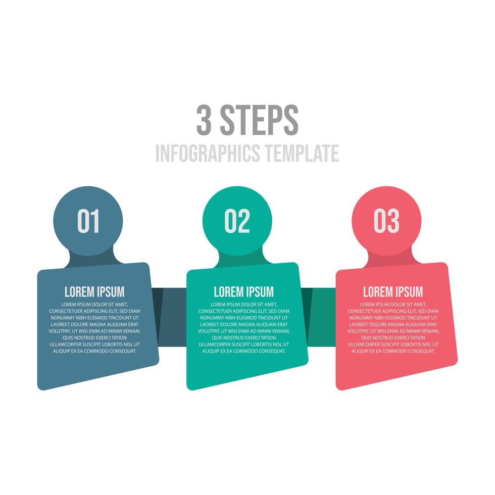 Three 3 steps of business infographic vector
