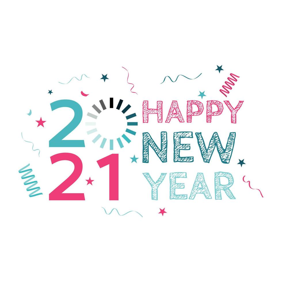 Happy new year 2021 background vector