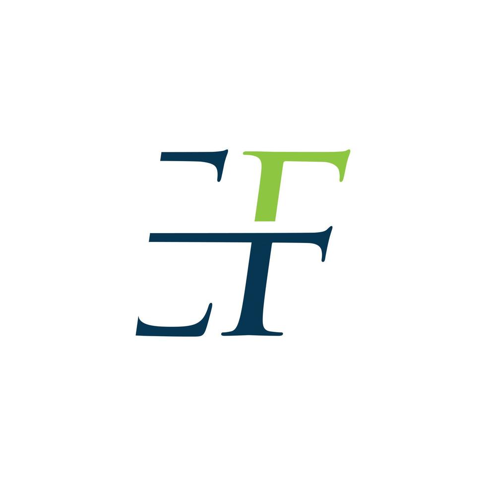 Letter EF typography logo design vector