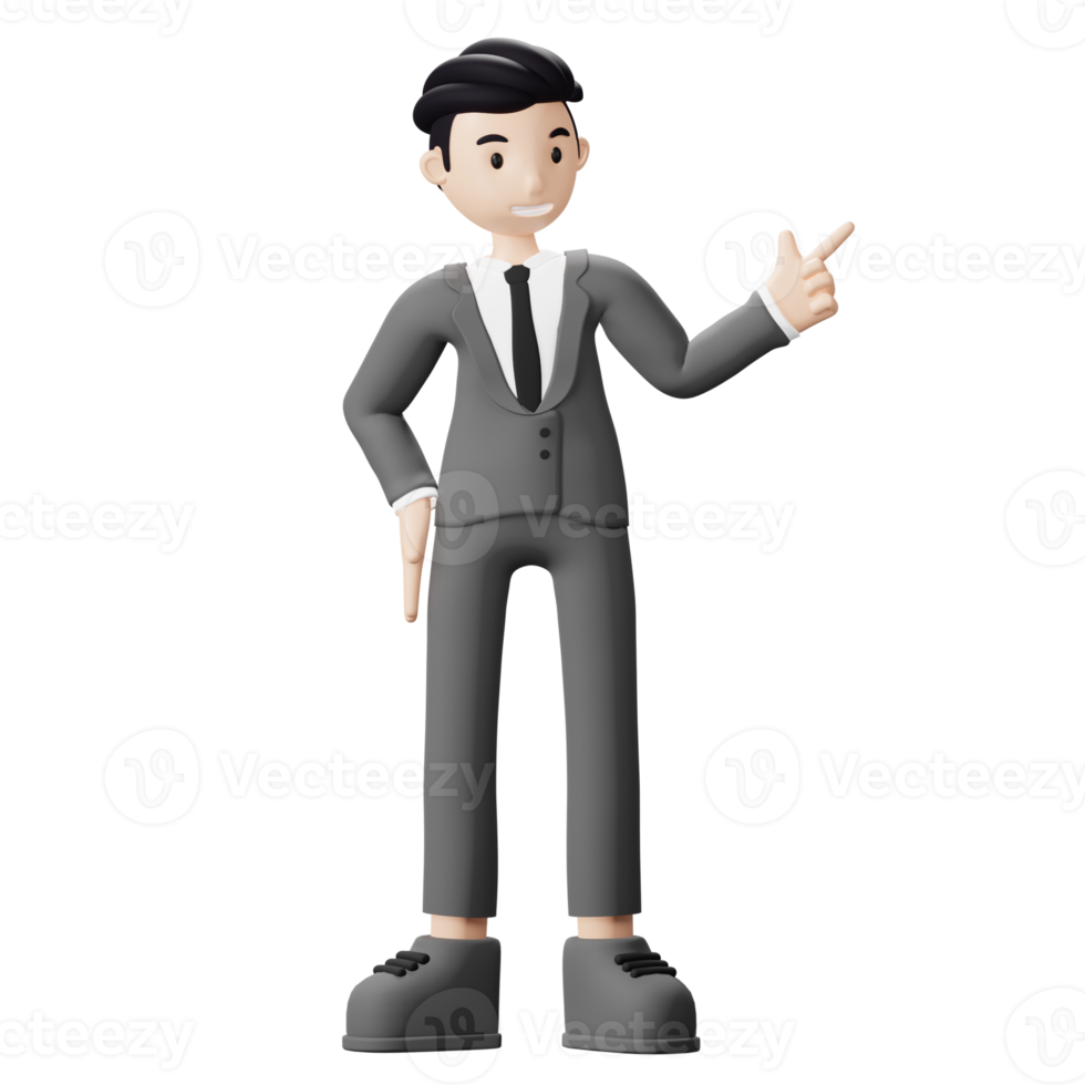 Business Man Pointing Right png