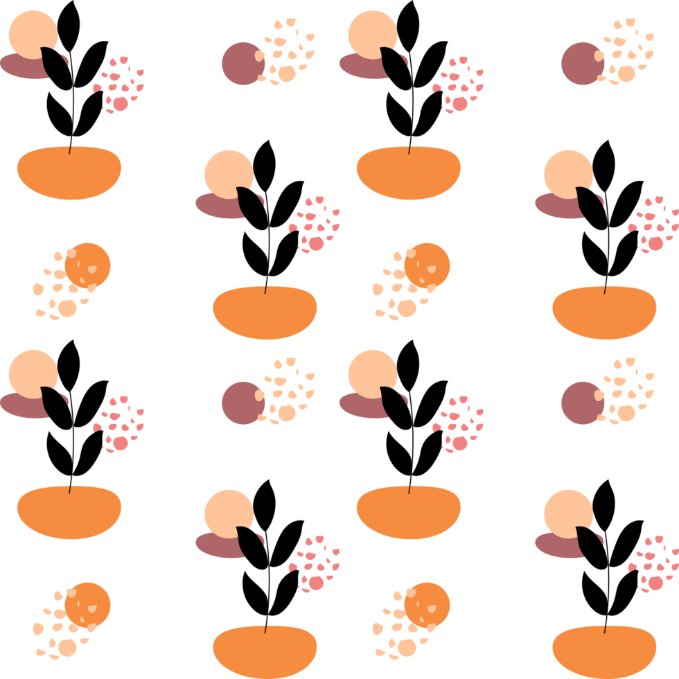 Botanical Boho Seamless Pattern png